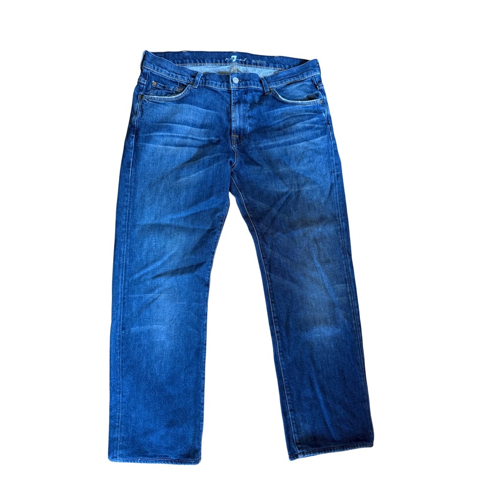 7 For All Mankind Austyn Relaxed Straight Leg Jeans Mens 38 Blue Medium Wash